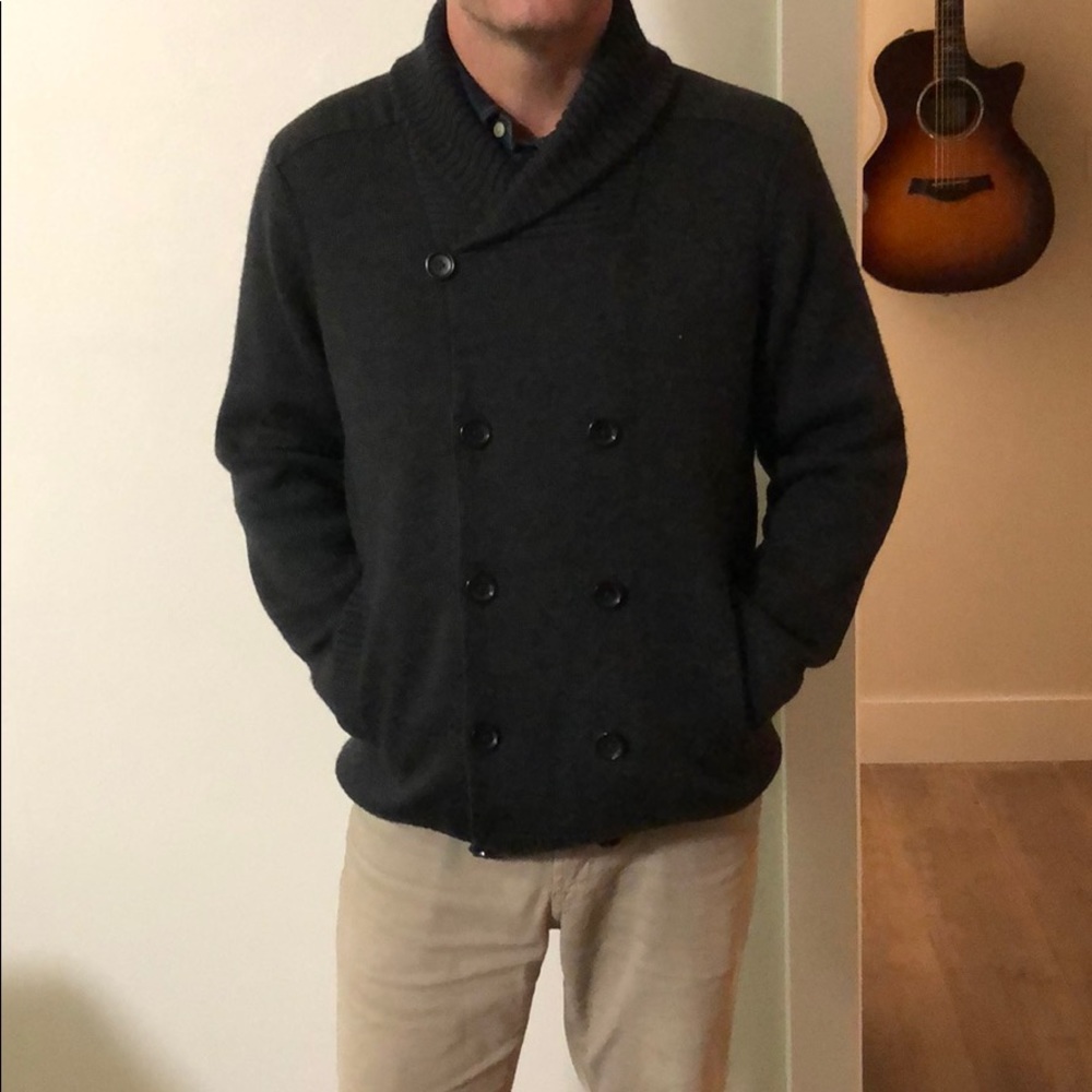 Vince shawl collar 100% wool cardigan.